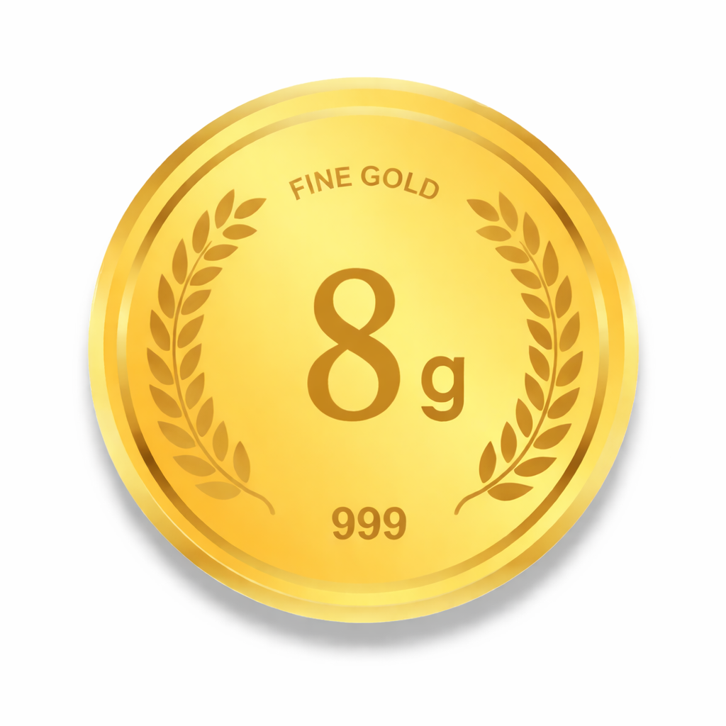 8 Gram 24K Gold Coin